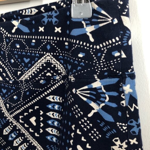 PATAGONIA Blue & Cream Pattern Mini Skirt Size Medium - Picture 2 of 4